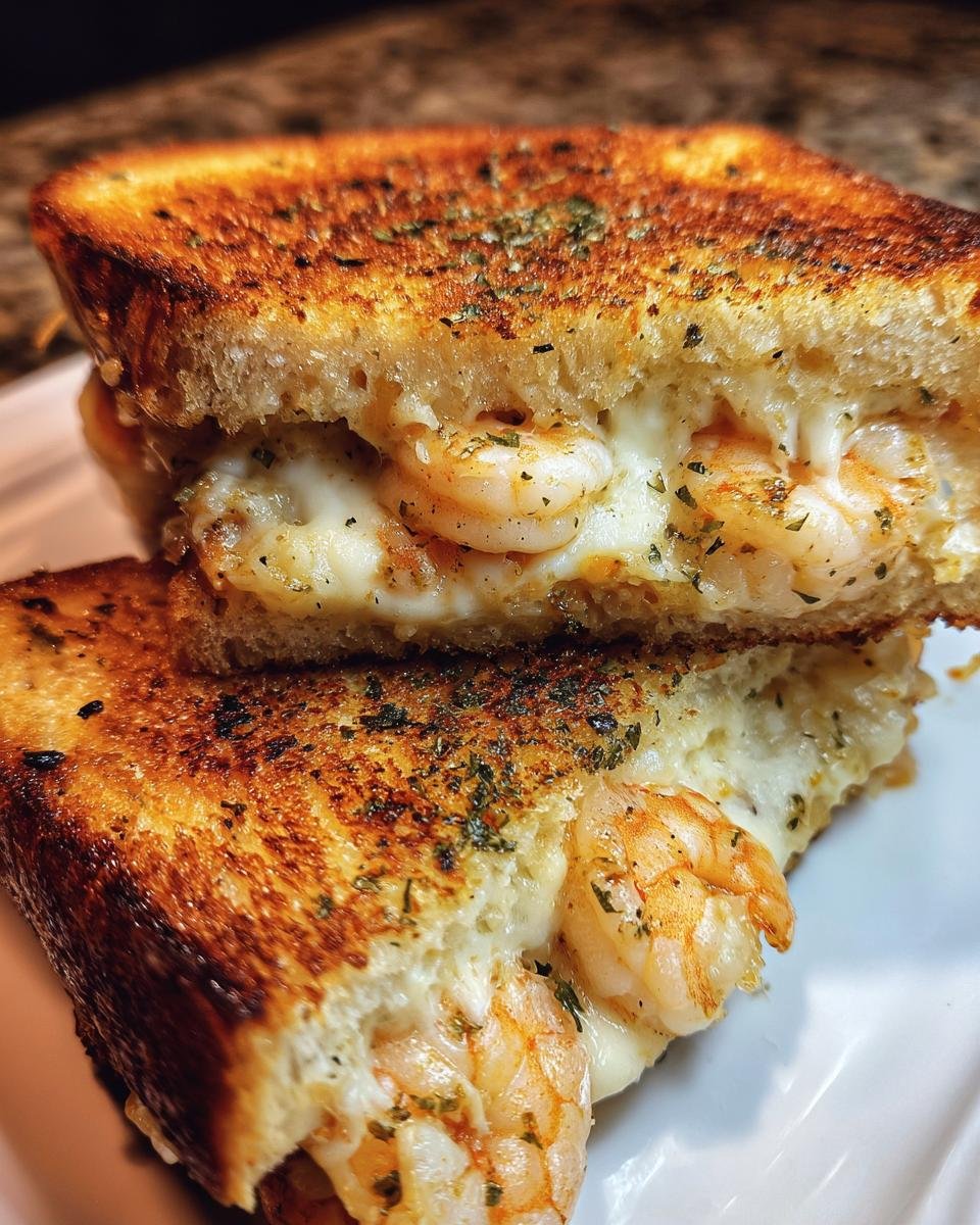 Ultimate Shrimp Grilled Cheese with Garlic Bread - detail 1