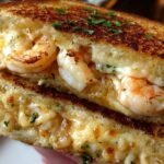 Ultimate Shrimp Grilled Cheese with Garlic Bread
