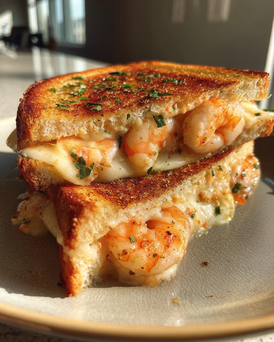 Ultimate Shrimp Grilled Cheese with Garlic Bread - detail 2