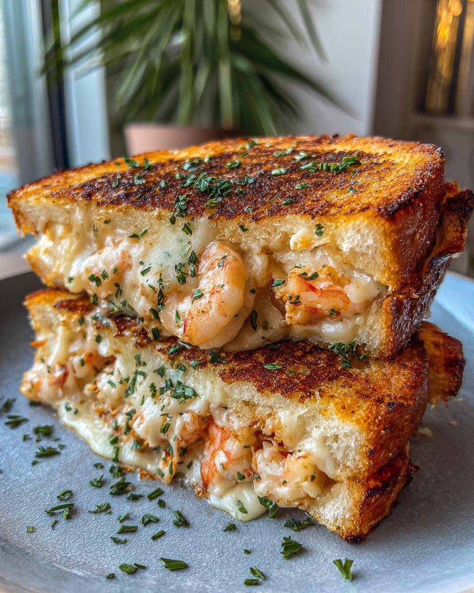 Ultimate Shrimp Grilled Cheese with Garlic Bread - detail 2
