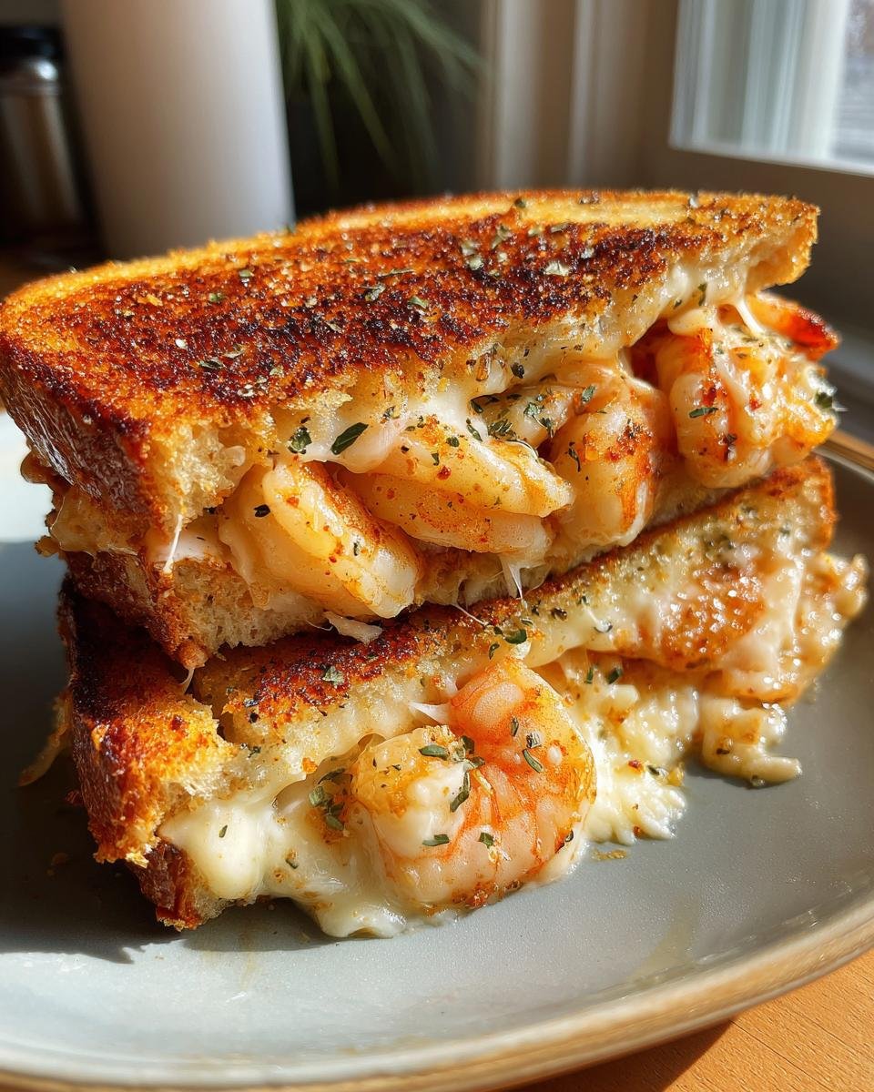 Ultimate Shrimp Grilled Cheese with Garlic Bread - detail 3