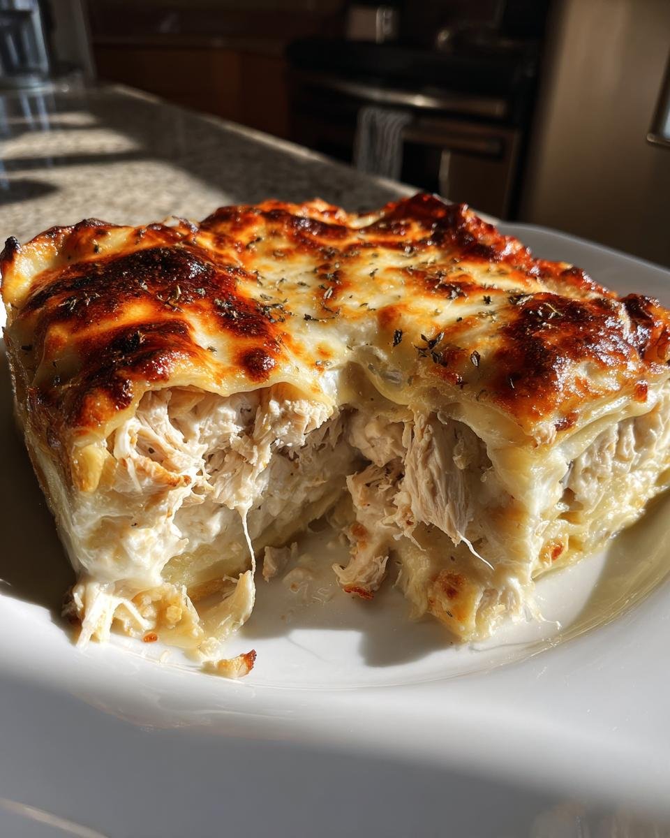 White Cheese Chicken Lasagna Recipe - detail 2