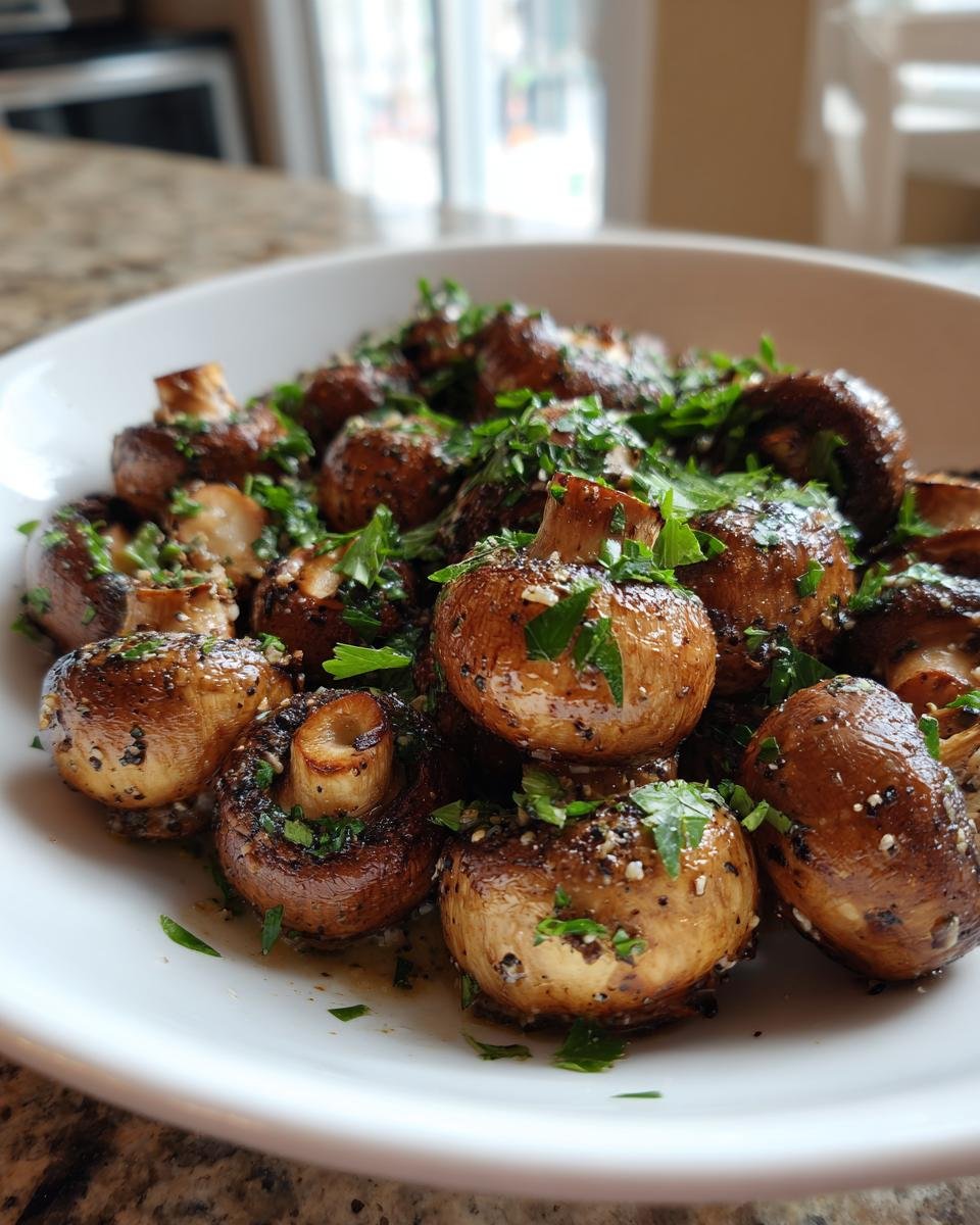 Air Fryer Mushrooms - detail 1