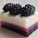 Blackberry Gelatin with Cream