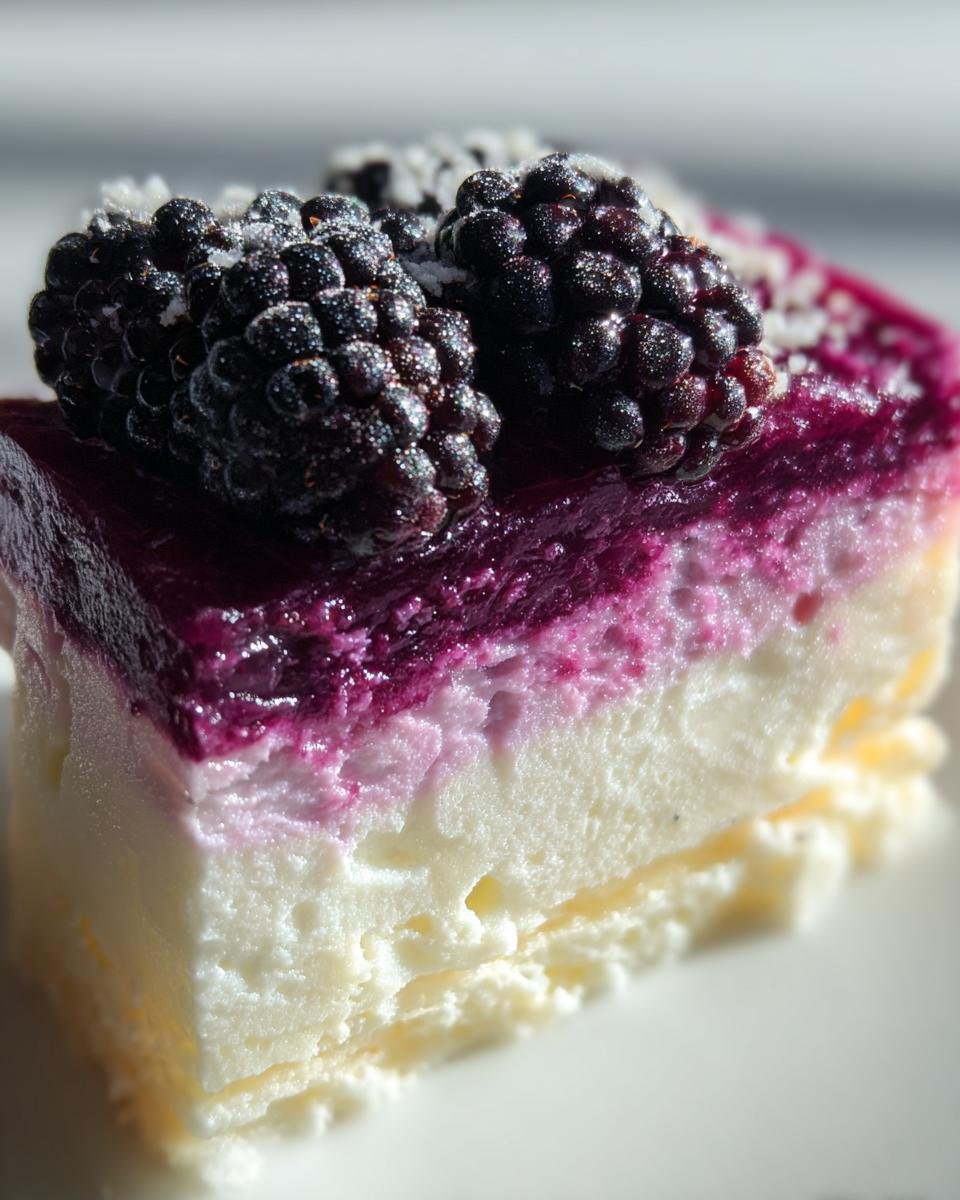 Blackberry Gelatin with Cream - detail 3