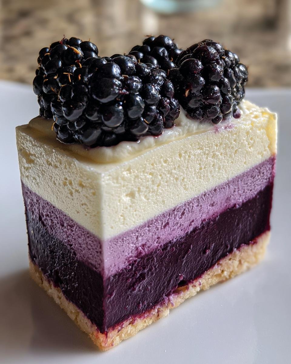 Blackberry Gelatin with Cream - detail 5