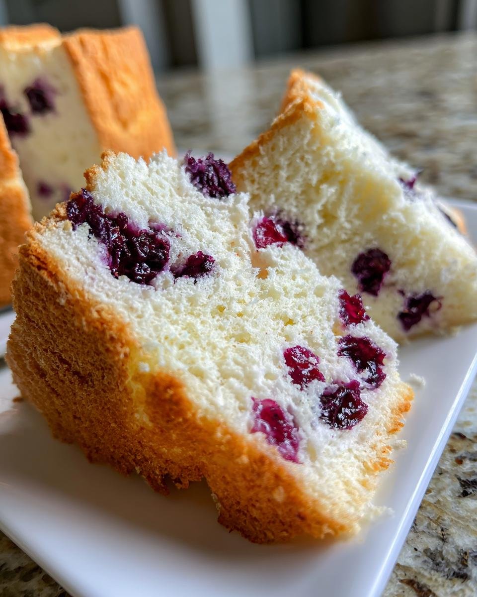 Blueberry Angel Food Cake - detail 3