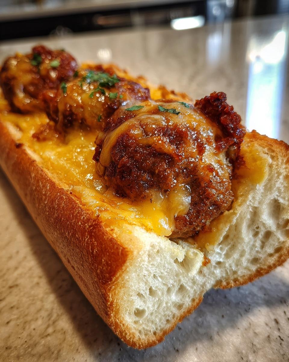 Bourbon BBQ Bacon Cheeseburger Meatball Subs - detail 1
