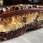 Brownie Layered Cookie Dough Cheesecake