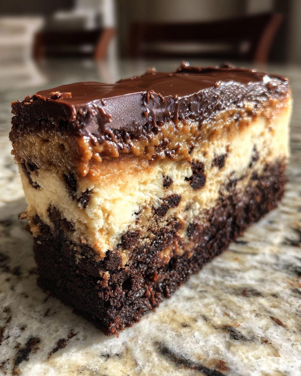 Brownie Layered Cookie Dough Cheesecake - detail 2