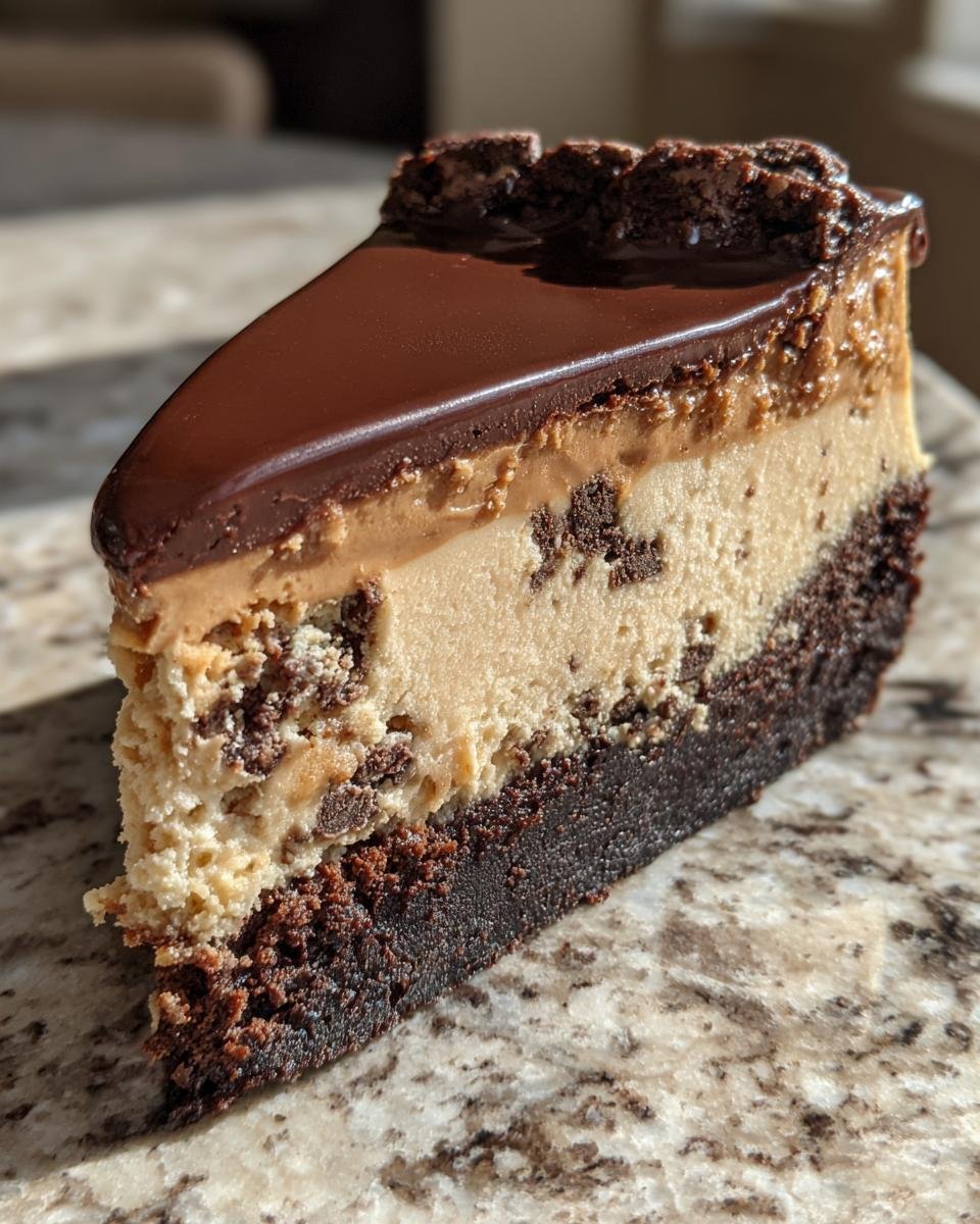 Brownie Layered Cookie Dough Cheesecake - detail 3