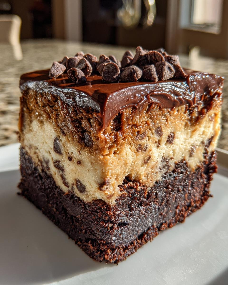 Brownie Layered Cookie Dough Cheesecake - detail 5