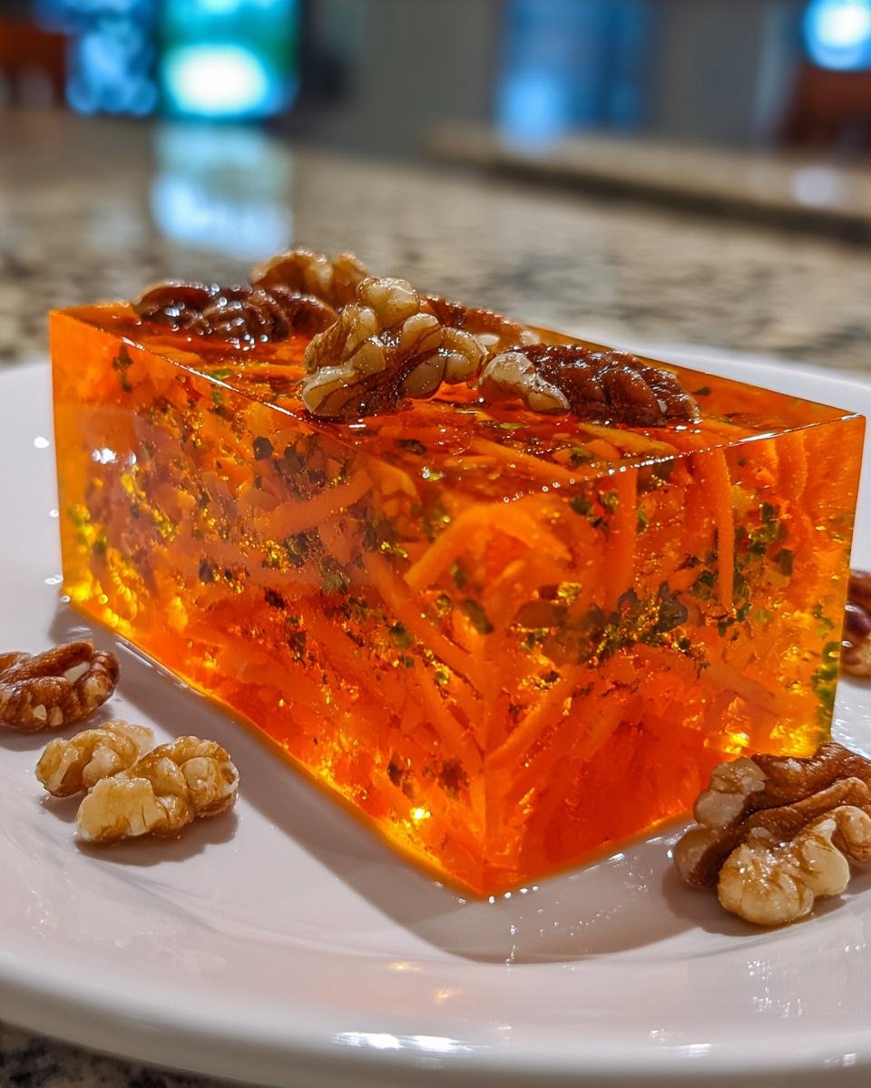 Carrot, Pineapple, and Walnut Gelatin - detail 2