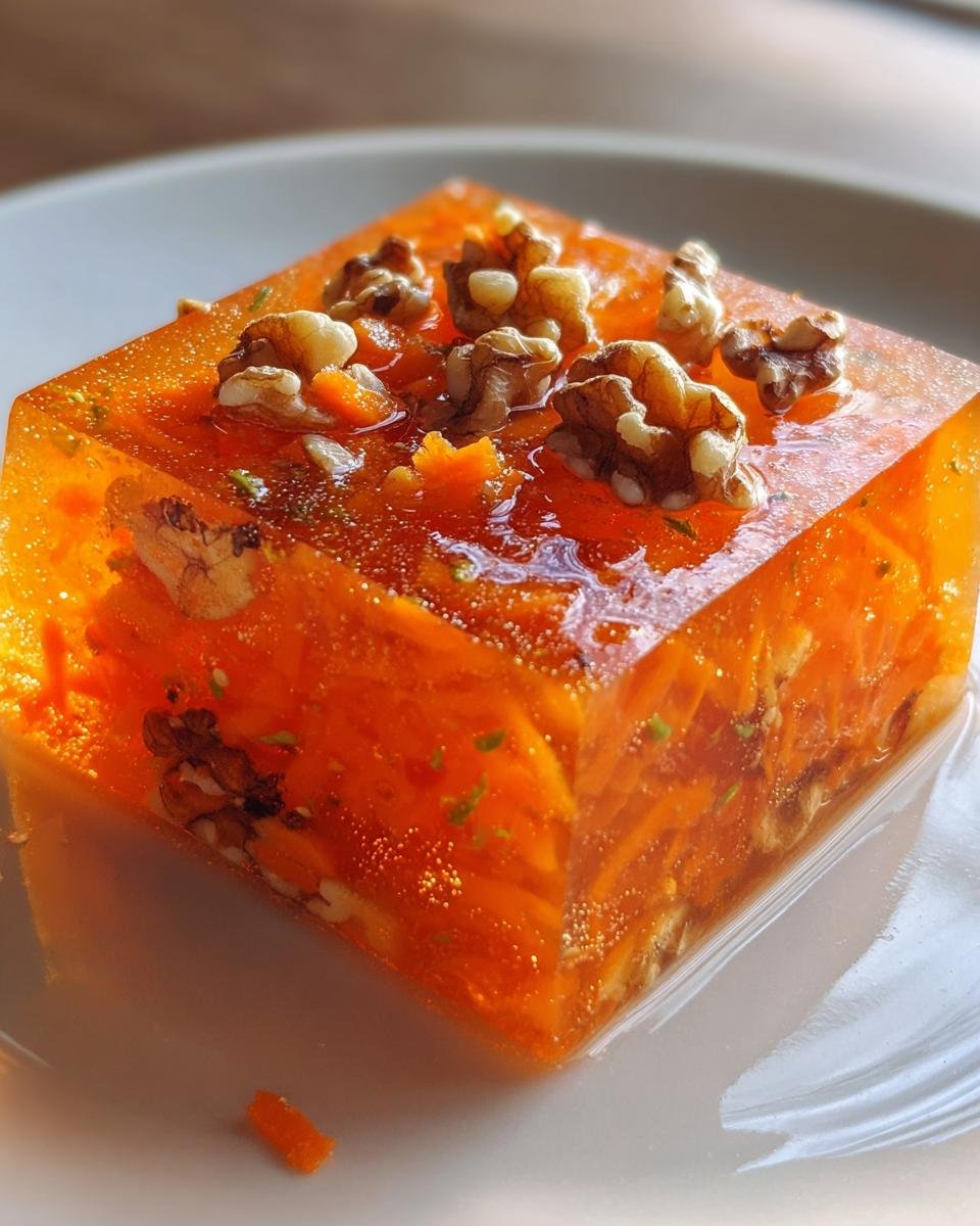 Carrot, Pineapple, and Walnut Gelatin - detail 3