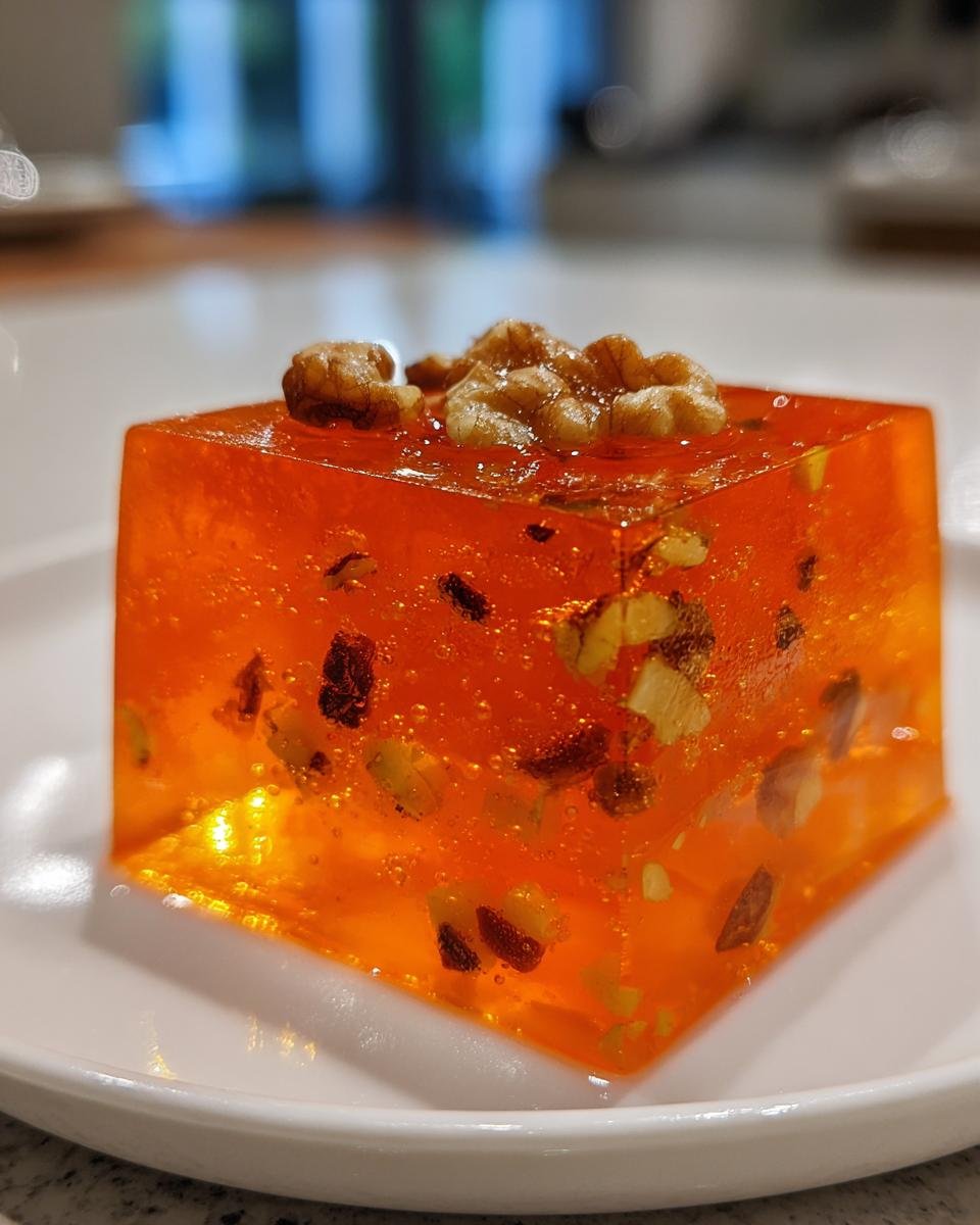 Carrot, Pineapple, and Walnut Gelatin - detail 4