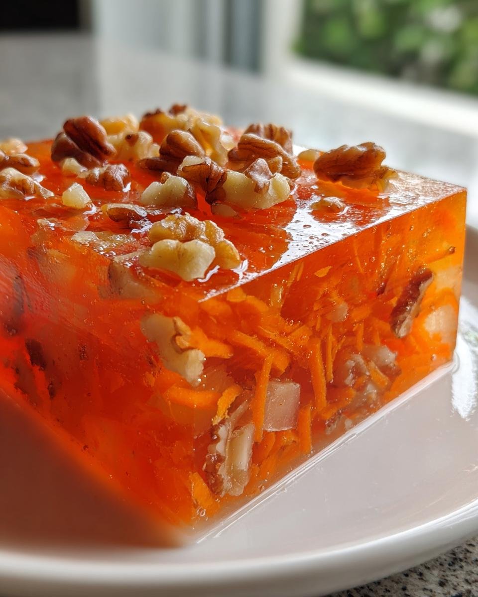 Carrot, Pineapple, and Walnut Gelatin - detail 5