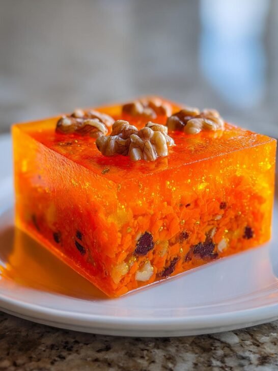 Carrot, Pineapple, and Walnut Gelatin