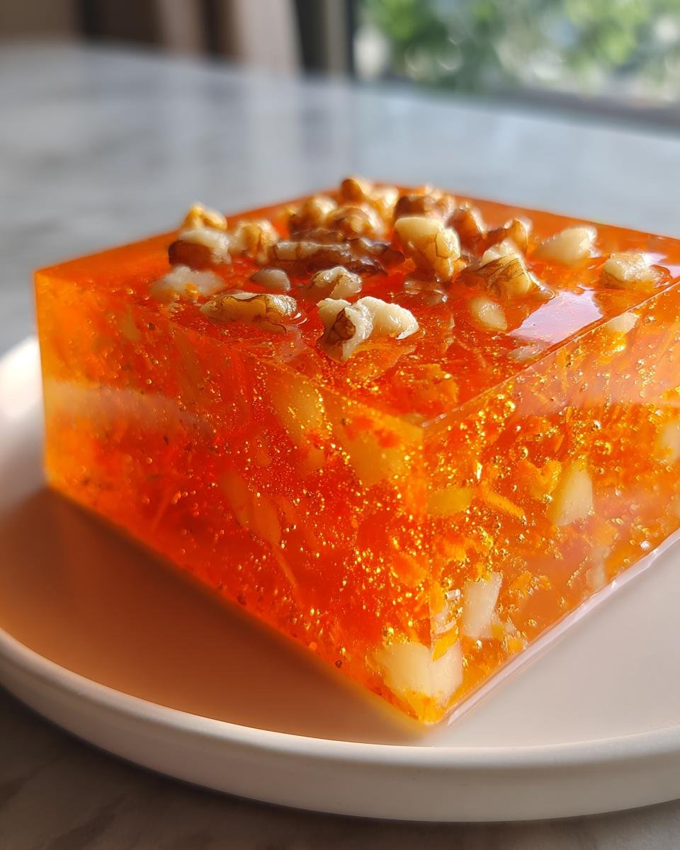 Carrot, Pineapple, and Walnut Gelatin - detail 6