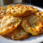 Cheesy Baked Yellow Squash Rounds