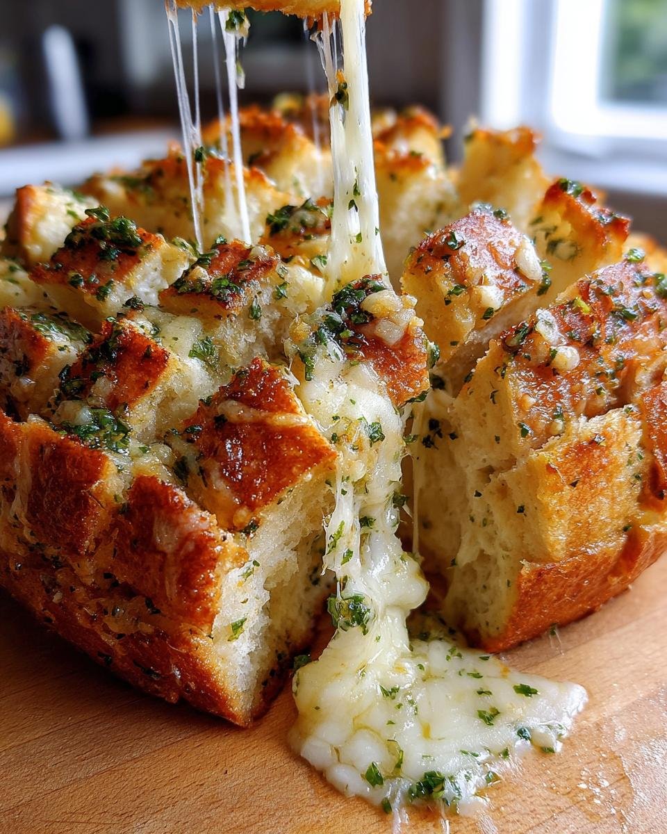 Cheesy Pull-Apart Garlic Bread - detail 1