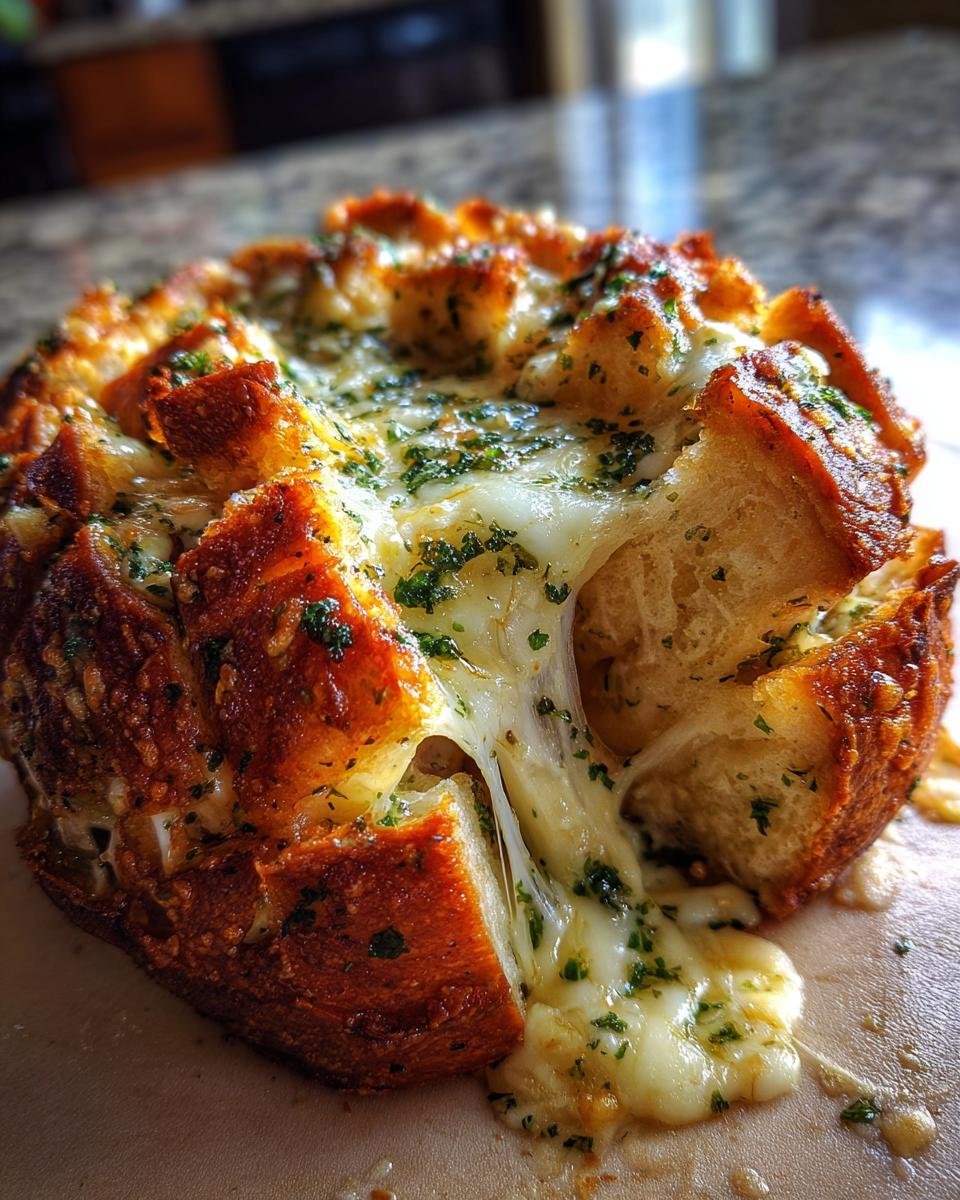 Cheesy Pull-Apart Garlic Bread - detail 3