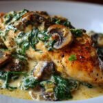 Chicken Spinach and Mushroom Low Carb Oven Dish