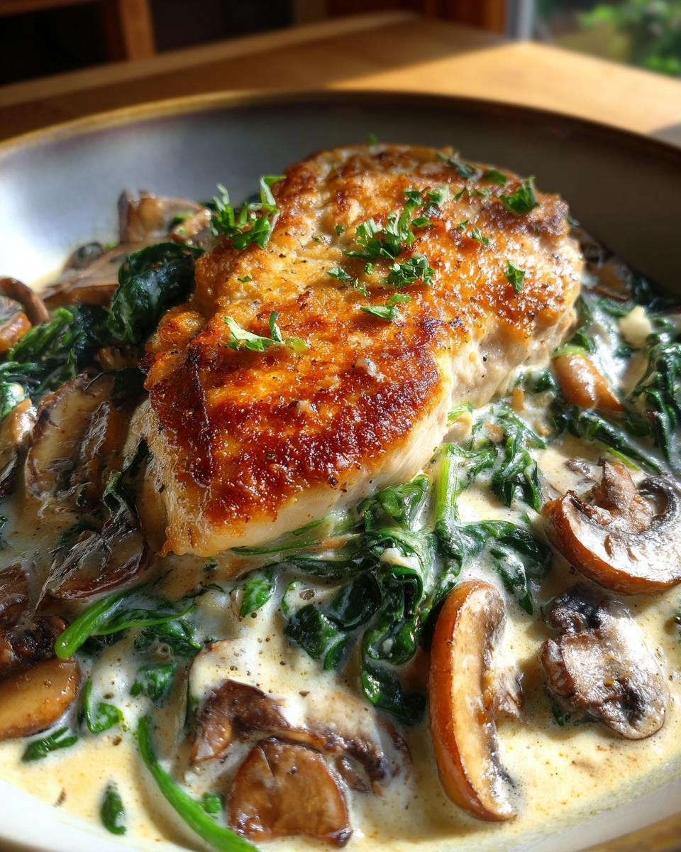 Chicken Spinach and Mushroom Low Carb Oven Dish - detail 6