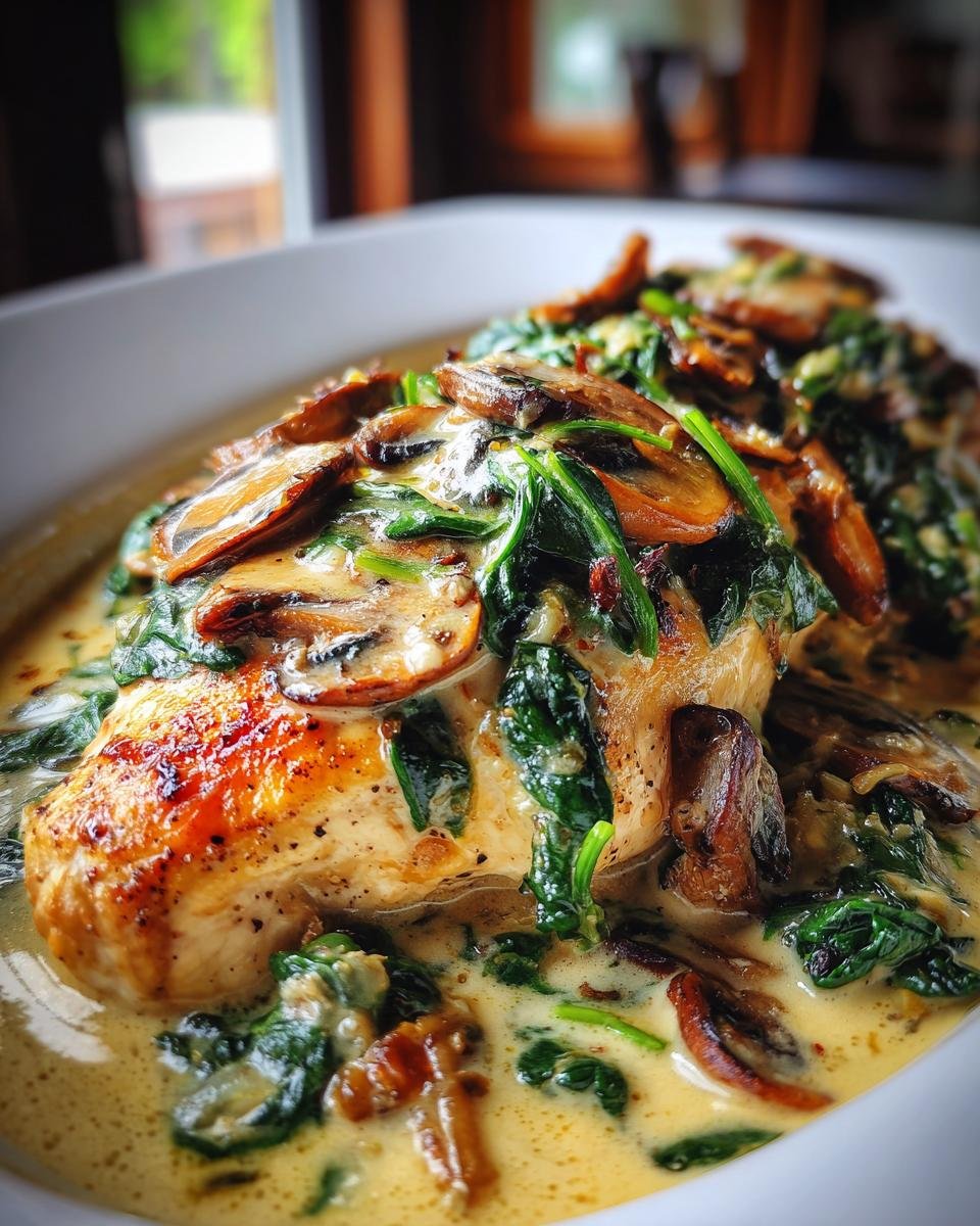 Chicken Spinach and Mushroom Low Carb Oven Dish - detail 7