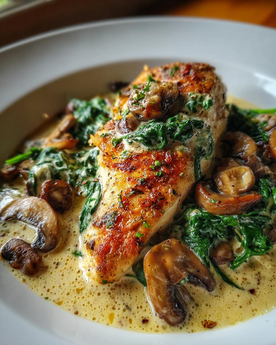 Chicken Spinach and Mushroom Low Carb Oven Dish - detail 9
