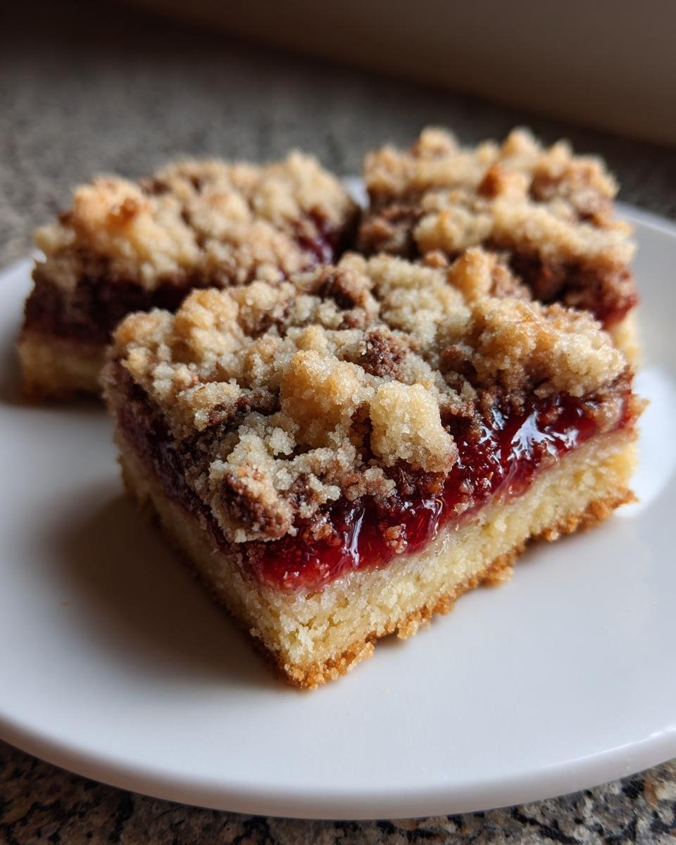 Chocolate Raspberry Crumb Bars - detail 1