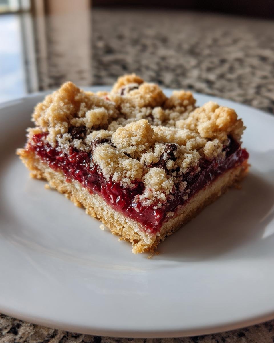 Chocolate Raspberry Crumb Bars - detail 5