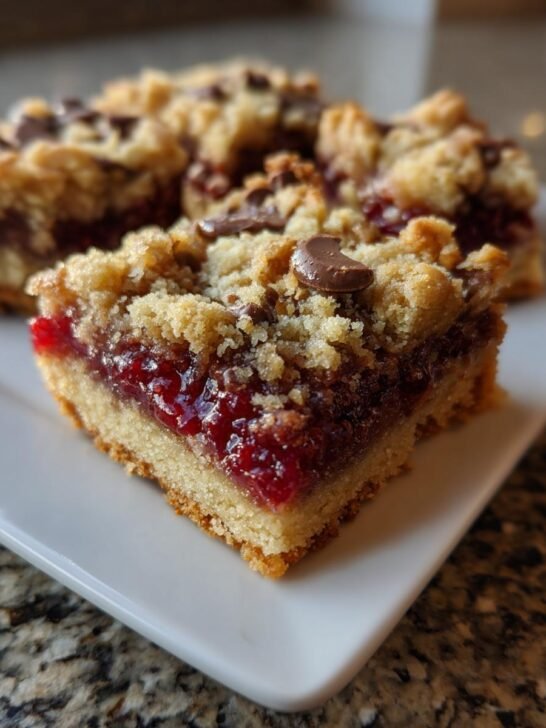 Chocolate Raspberry Crumb Bars