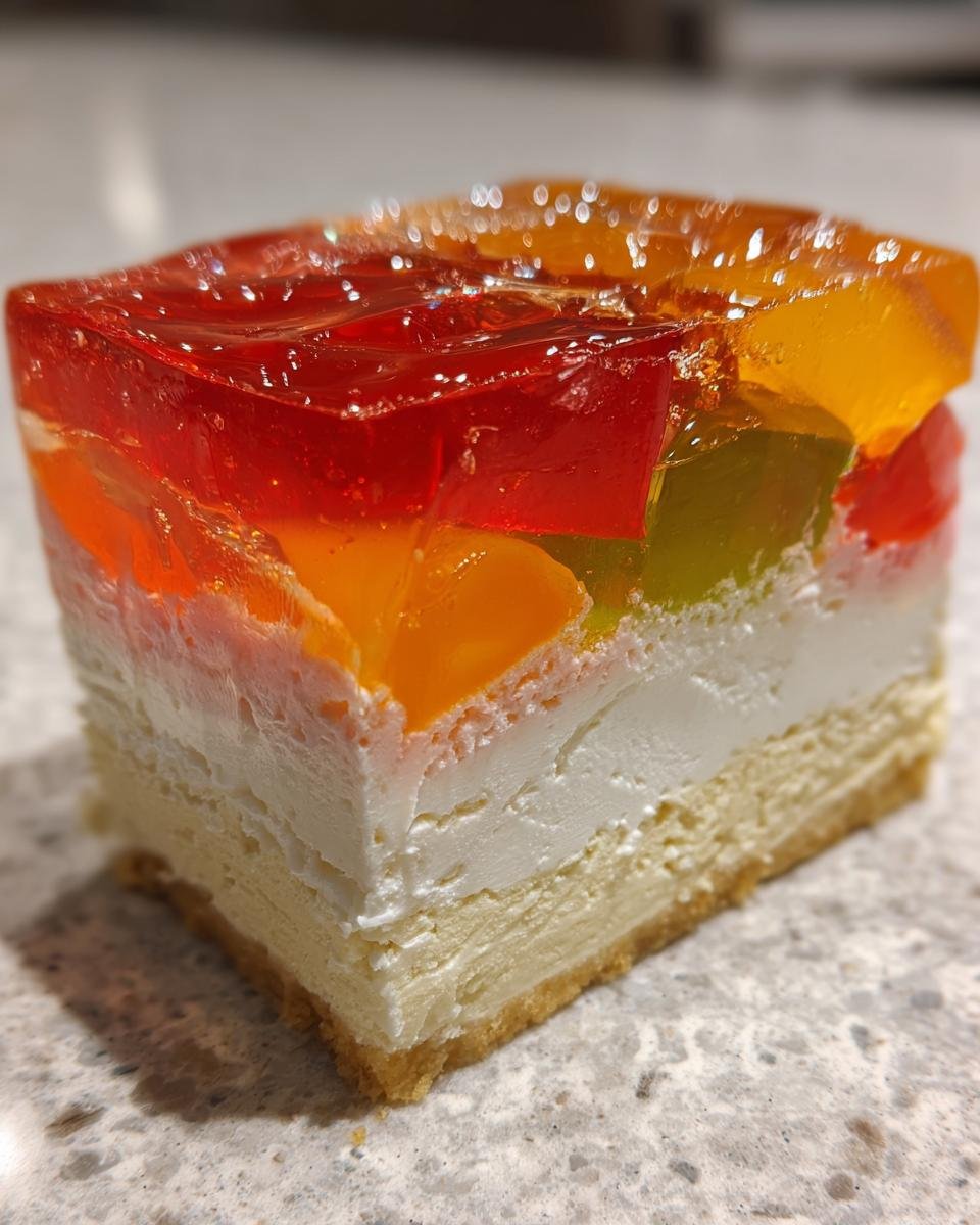 Cream Cheese and Fruit Gelatin - detail 3
