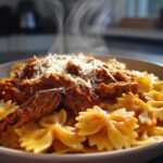 Creamy Velveeta Bowtie Pasta with Italian Beef Marinara