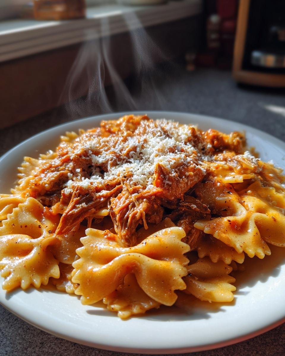Creamy Velveeta Bowtie Pasta with Italian Beef Marinara - detail 2