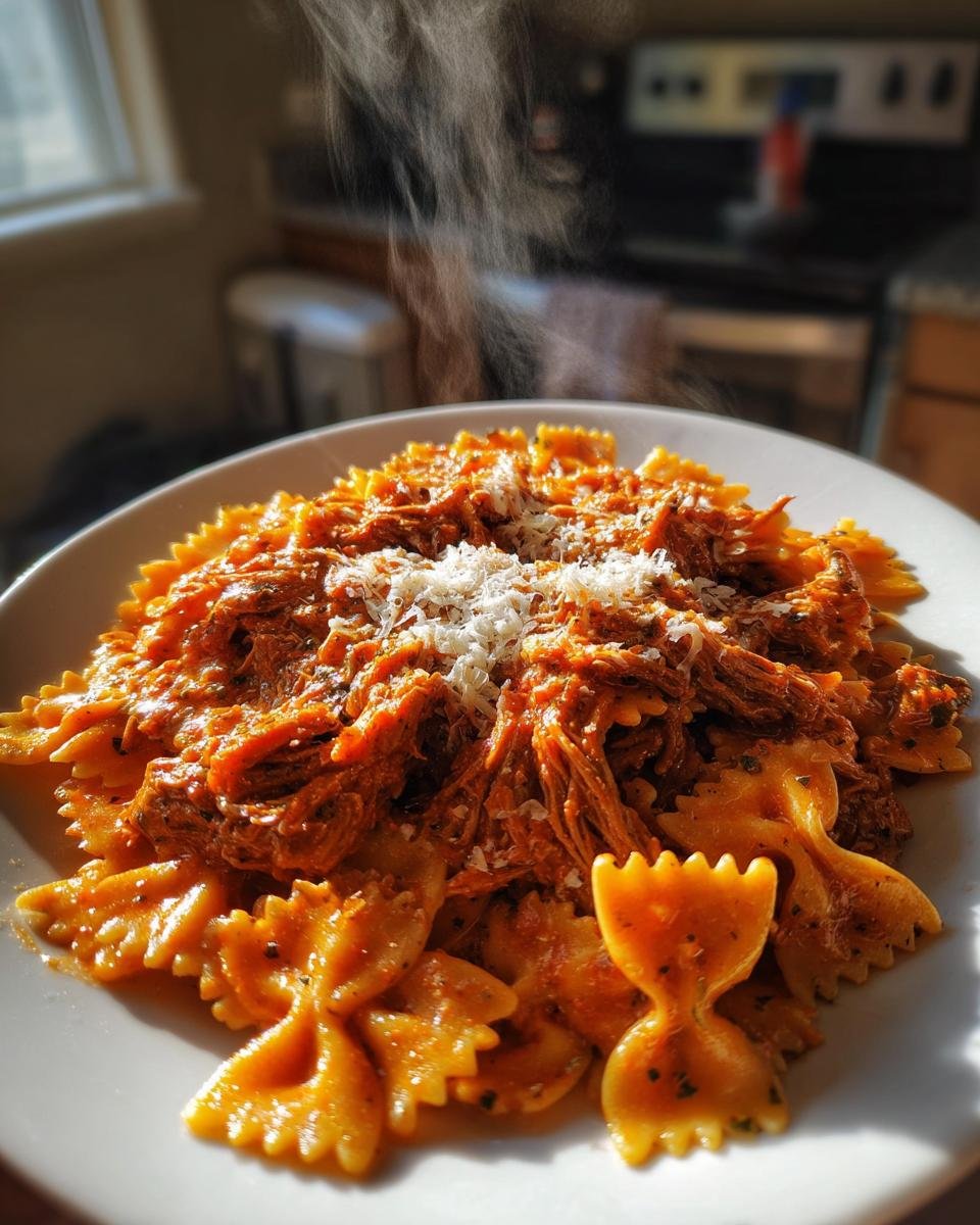 Creamy Velveeta Bowtie Pasta with Italian Beef Marinara - detail 3