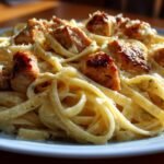Creamy Velveeta Chicken Linguine with Mozzarella Garlic Sauce