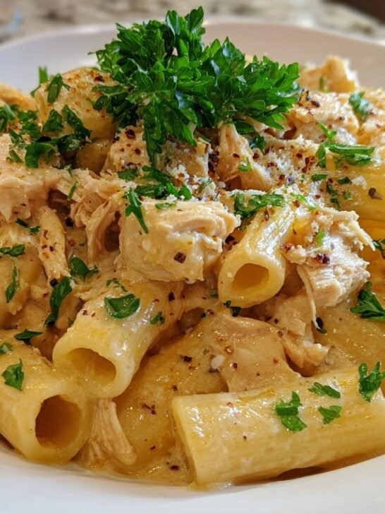 Creamy Velveeta Chicken Rigatoni