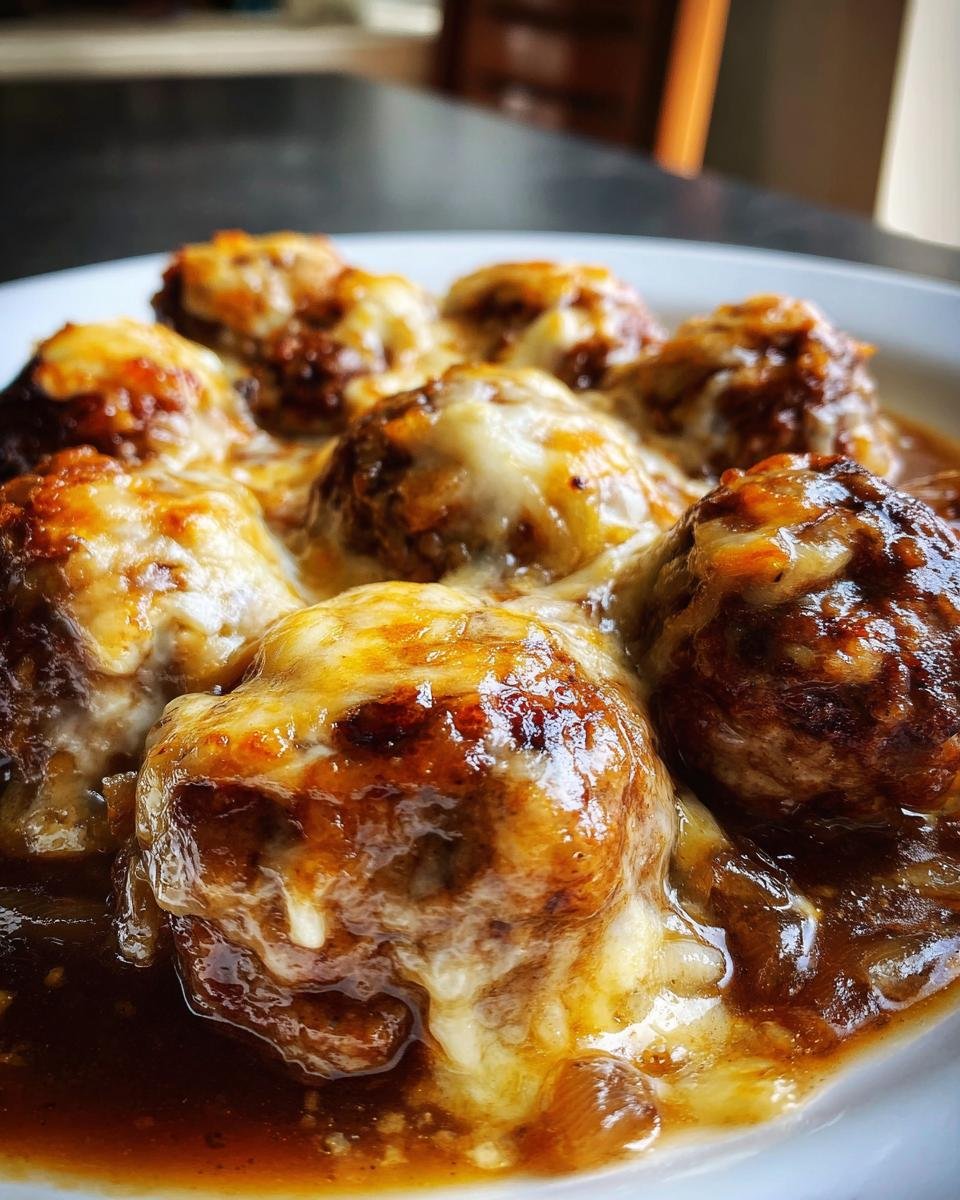 Crock Pot French Onion Meatballs - detail 1