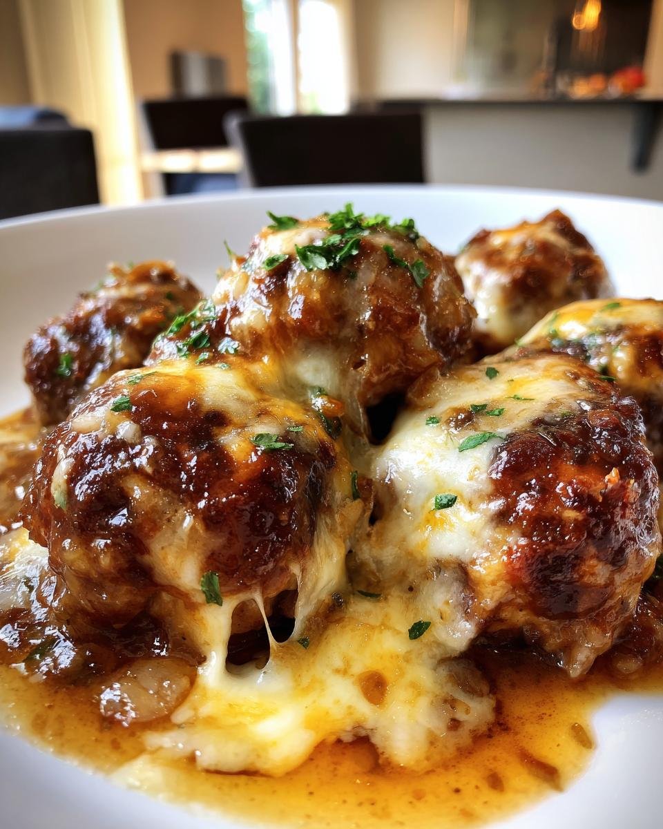 Crock Pot French Onion Meatballs - detail 2