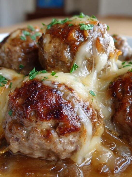 Crock Pot French Onion Meatballs