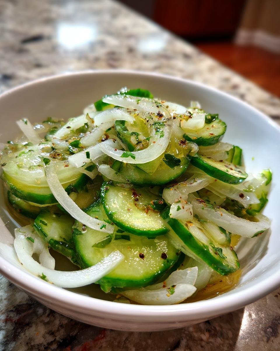 Cucumbers and Onions - detail 1
