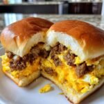Easy and Delicious Breakfast Sliders: with Sausage, Egg and Cheese!