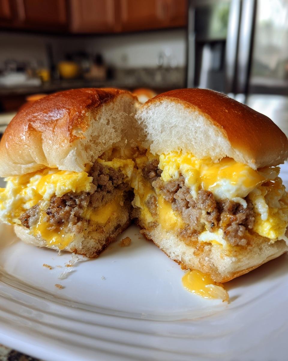Easy and Delicious Breakfast Sliders: with Sausage, Egg and Cheese! - detail 7