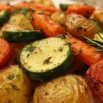 Garlic Herb Roasted Potatoes, Carrots, and Zucchini