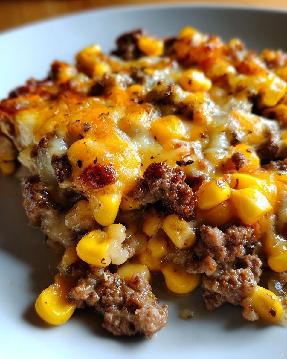 Golden Corn Ranch Beef Skillet with Cheddar Cheese - detail 1
