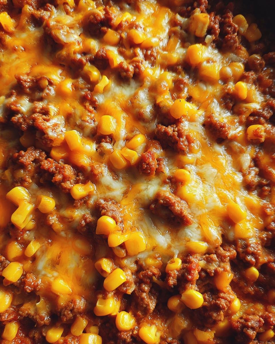 Golden Corn Ranch Beef Skillet with Cheddar Cheese - detail 2