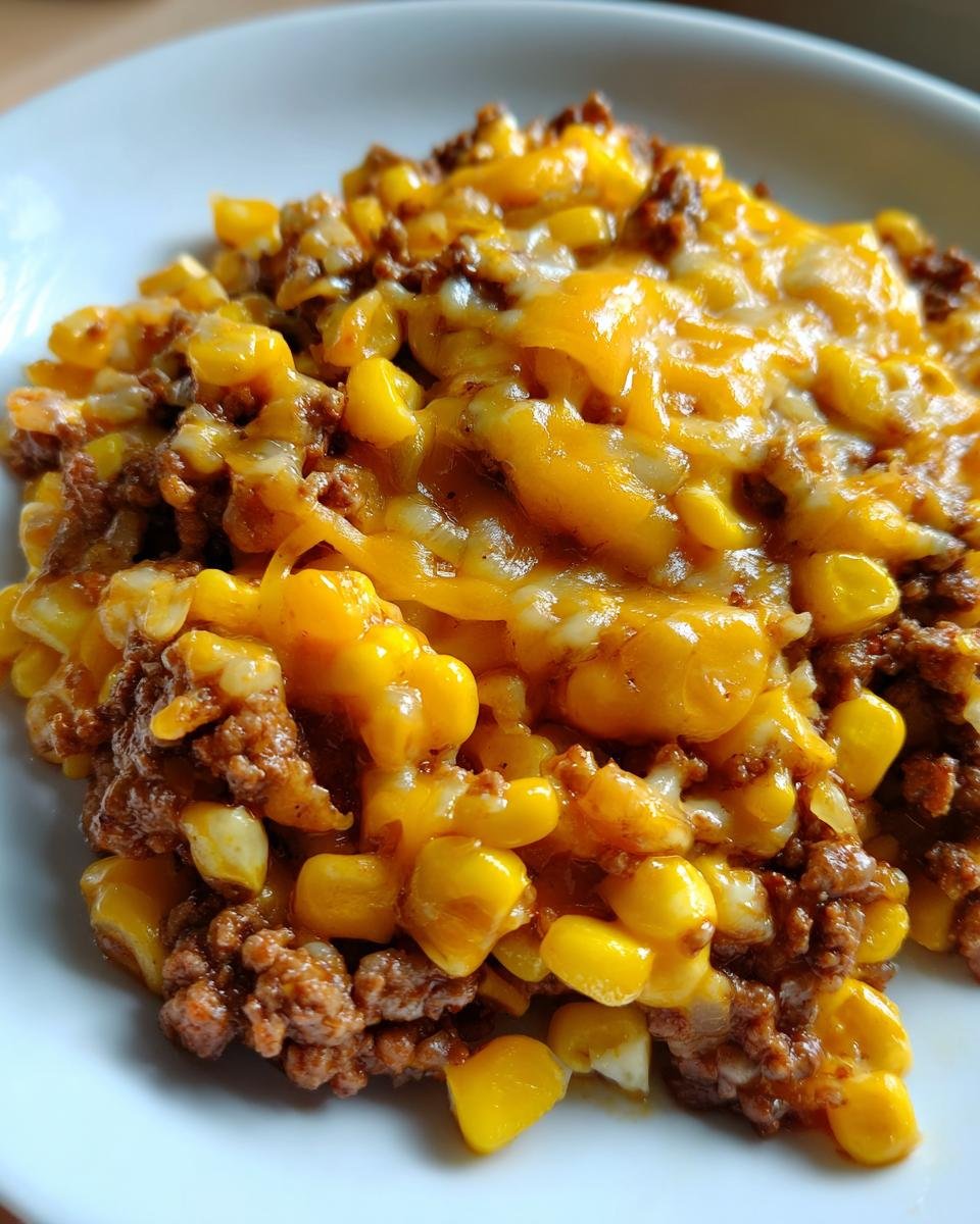 Golden Corn Ranch Beef Skillet with Cheddar Cheese - detail 3