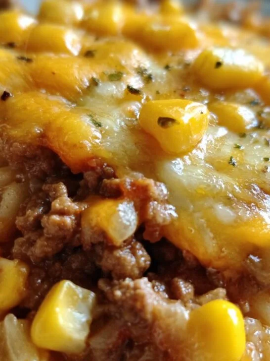 Golden Corn Ranch Beef Skillet with Cheddar Cheese
