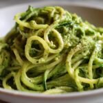 Green Zucchini Spaghetti with Avocado Sauce